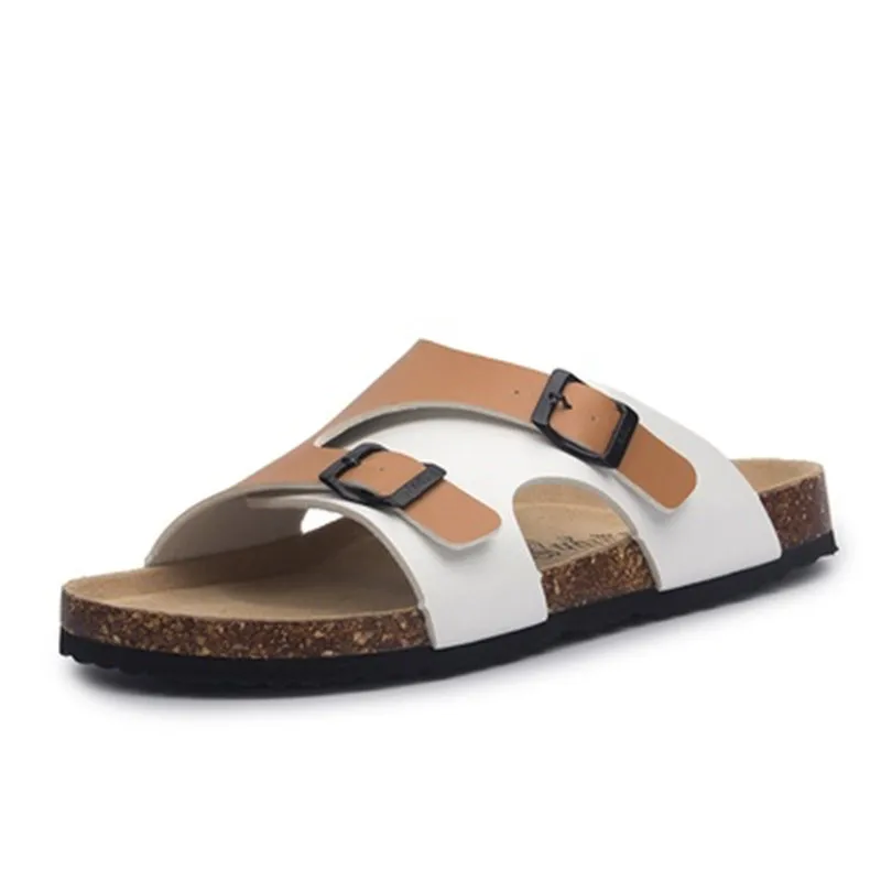 

New Summer Men Women Beach Slide Sandals Casual Cork Slippers Flip Flops Soft Comfort Home Couples Outside Shoes Chaussons Femme