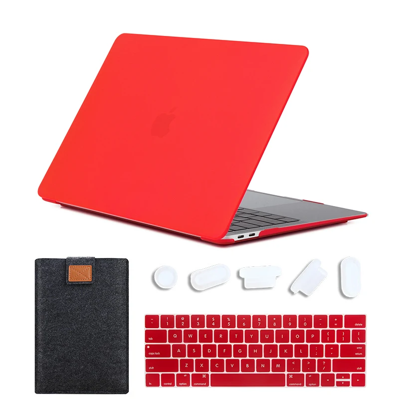 Matte Red MTT матовый чехол для ноутбука Macbook Pro 13 15 дюймов Жесткий Чехол для mac book Air Pro retina 11 12 13 15 Сенсорная панель сумка для ноутбука - Цвет: Matte Red
