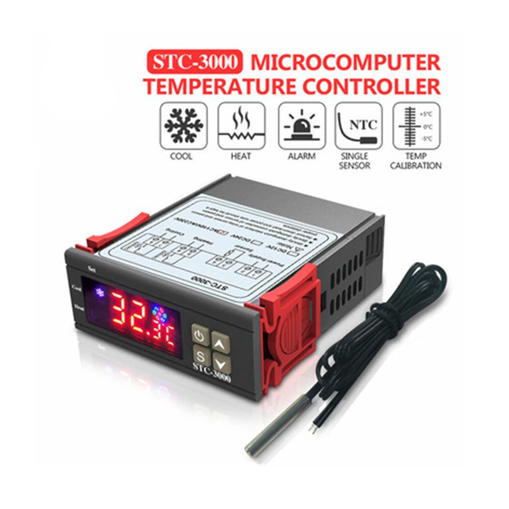 STC-1000 LED цифровой регулятор температуры термостат терморегулятор инкубатор 12V 24V