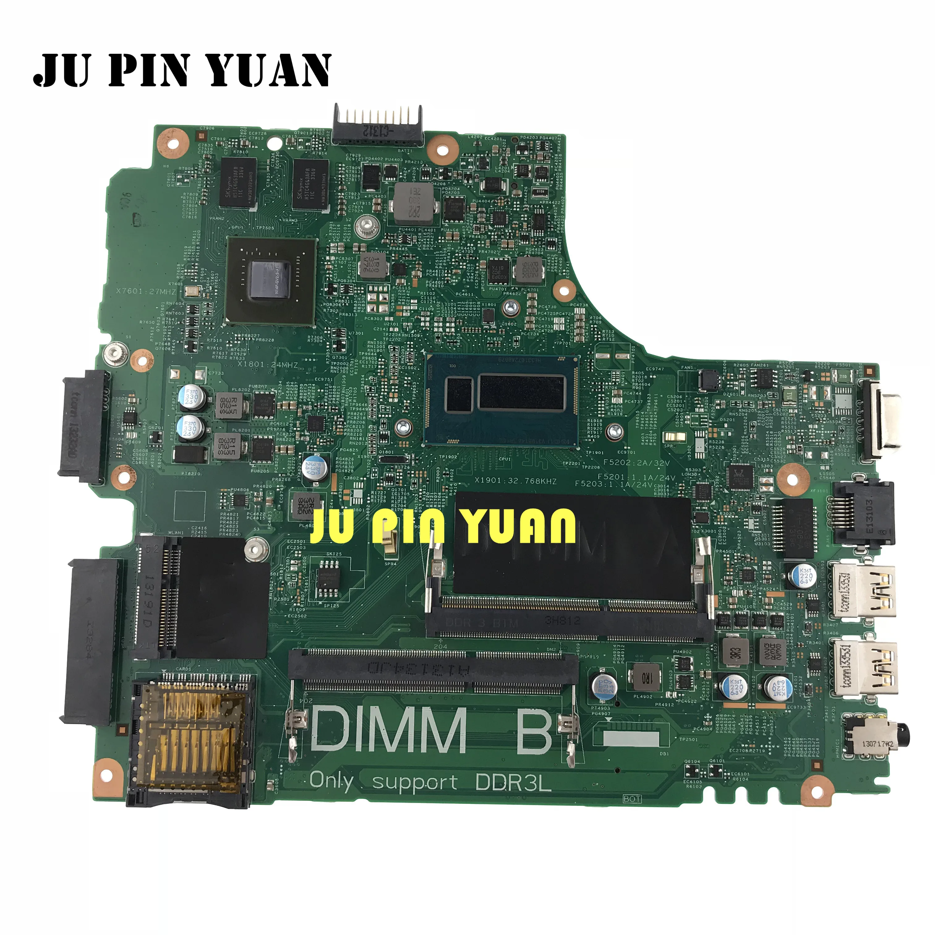 

JU PIN YUAN CN-0NJ6T0 0NJ6T0 NJ6T0 For Dell Latitude 3440 series Laptop Motherboard with I3-4010 CPU GT740M/2G GPU DDR3