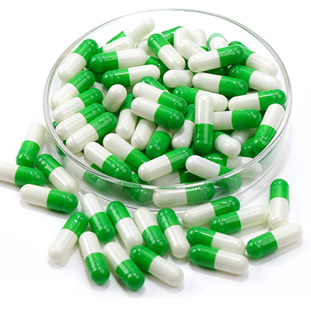 

Пустые желатиновые капсулы размера 0, зеленые, белые 0 # полая капсула 1000/5000/10000 шт., для хранения отдельных лекарственных препаратов j