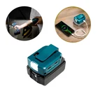 USB-адаптер для зарядного устройства Makita BL1830 BL1840 BL1850 BL1415,BL1415N, 14 в, 18 в, аккумулятор светодиодный светодиодсветильник кой, двойной USB-порт, зарядное устройство 2,1 А