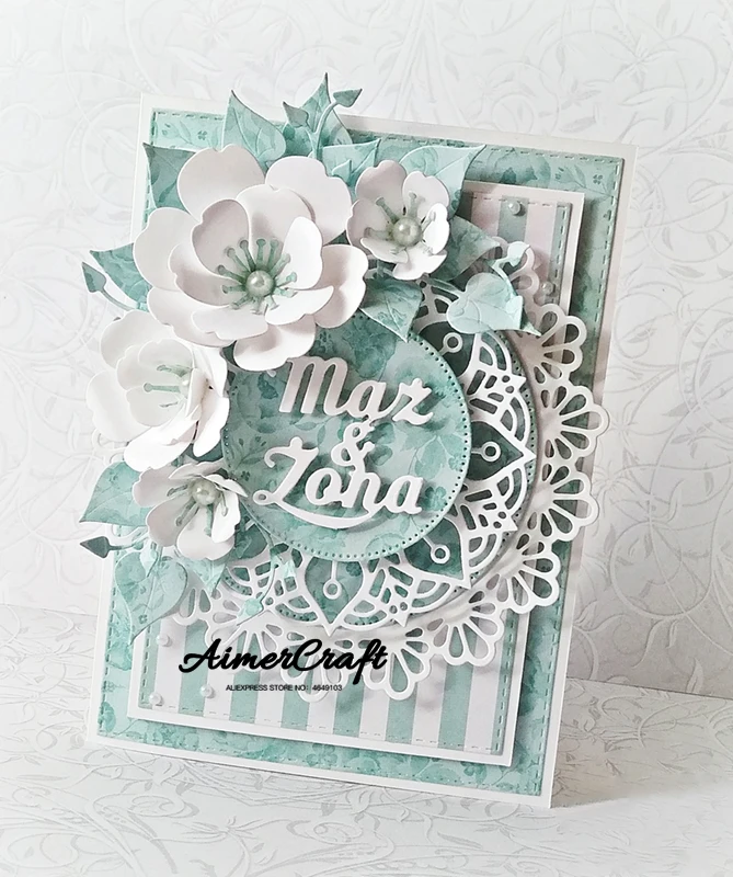 Кружевной круг венок металлические режущие штампы для рукоделия декоративное