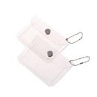 Модный прозрачный водонепроницаемый футляр для карт из ПВХ для женщин и мужчин, визитница, сумка для кредитных карт, мини-кошелек для удостоверения личности, кошелек для монет для девушек