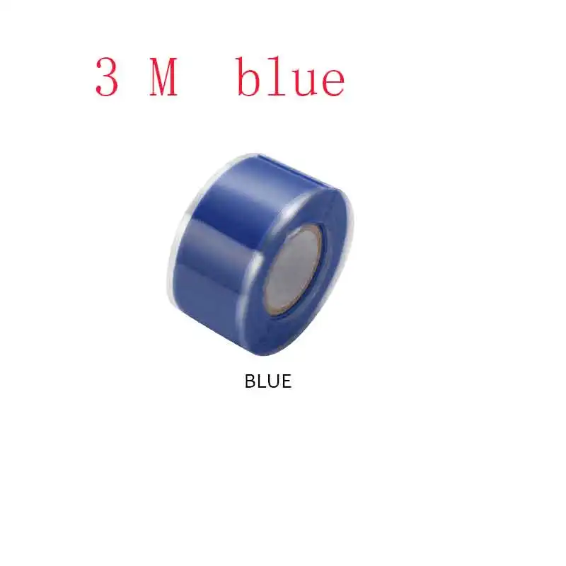 3M blue 3m/1,5 M новая многоцелевая самоклеящаяся прочная черная резиновая силиконовая водонепроницаемая клейкая лента спасательная самосплавляющаяся проволока - Цвет: 3M blue
