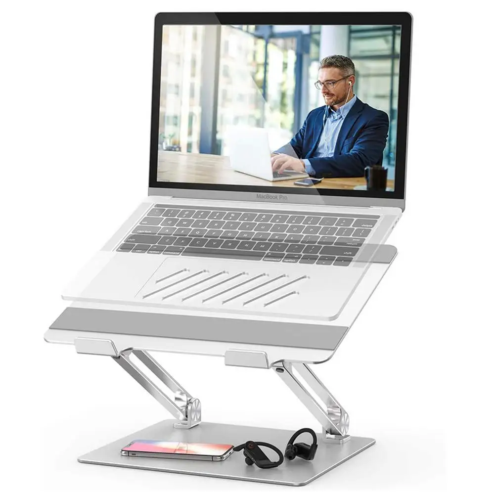 

Portable Aluminum Alloy Adjustable Laptop Stand Folding For Notebook MacBook Computer Bracket Lifting Cooling Holder Non-slip