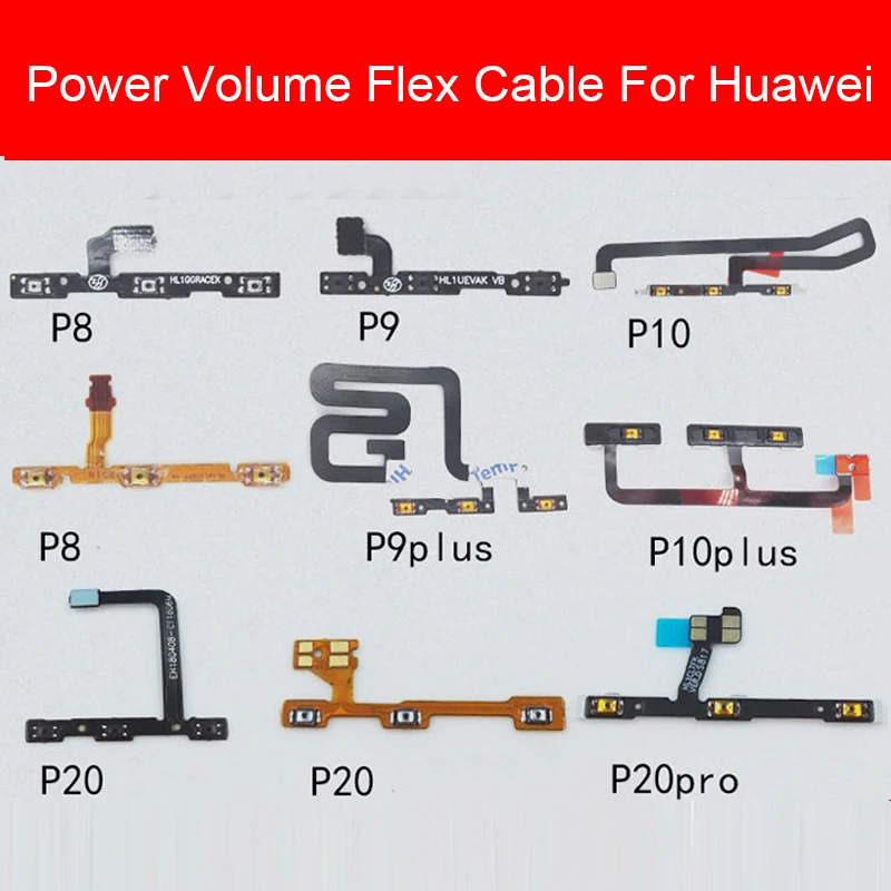 Кнопка питания и громкости гибкий кабель для Huawei P7 P8 P9 P10 P20 P30 Lite Plus Pro сотовый