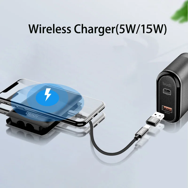Адаптер BUDI 7 в 1 переходник Type C с разъемом Micro USB Lightning кабель для Android устройство