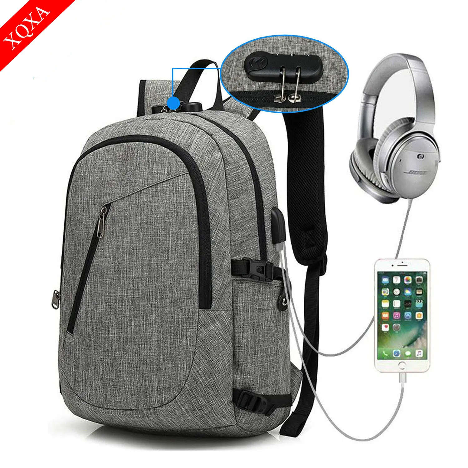 Нейлоновый рюкзак с защитой от кражи для мужчин и женщин мужские деловые