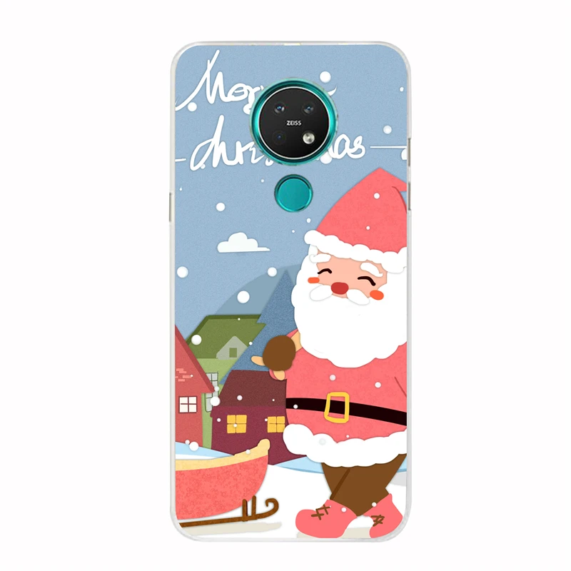 Чехол на Рождество и новый год для Nokia 7 2 2019 мягкий силиконовый чехол из ТПУ