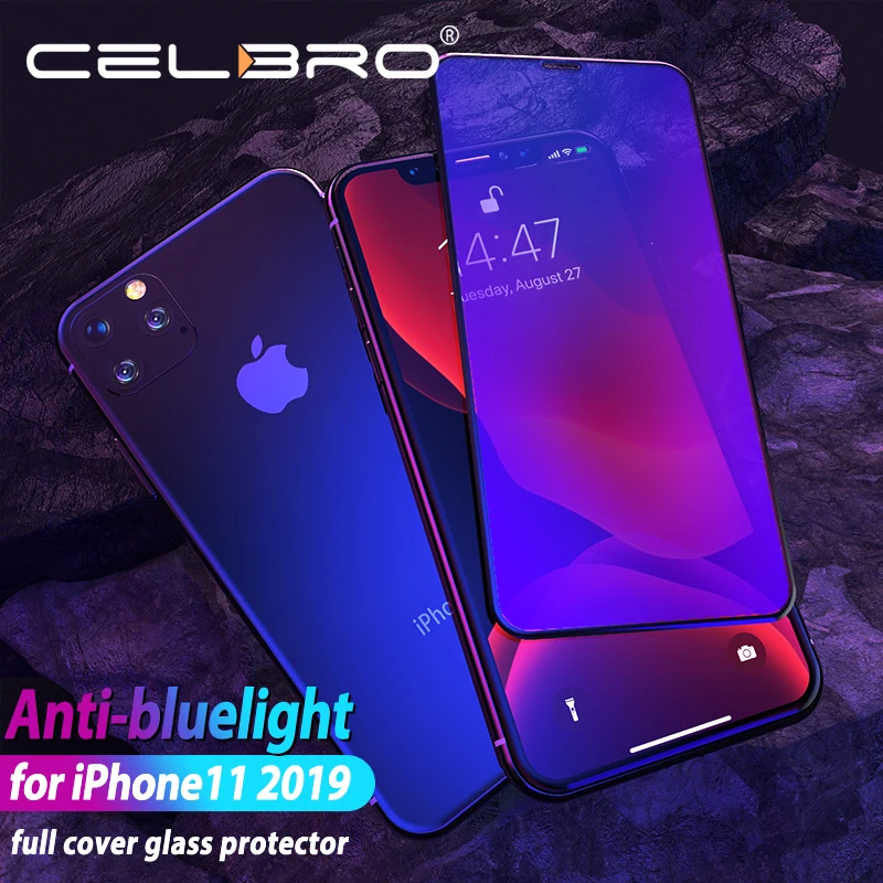Анти-синее стекло для iphone 11 Pro макс. закаленное стекло для iphone 11 iphone 11 Защитная пленка для экрана 6,5 6,1 5,8