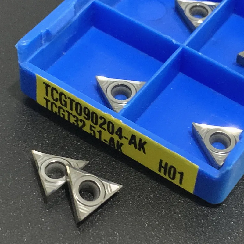 

10pcs carbide insertsTCGT090202/TCGT090204 AK H01 Internal Turning inserts Lathe Tool CNC aluminum processing