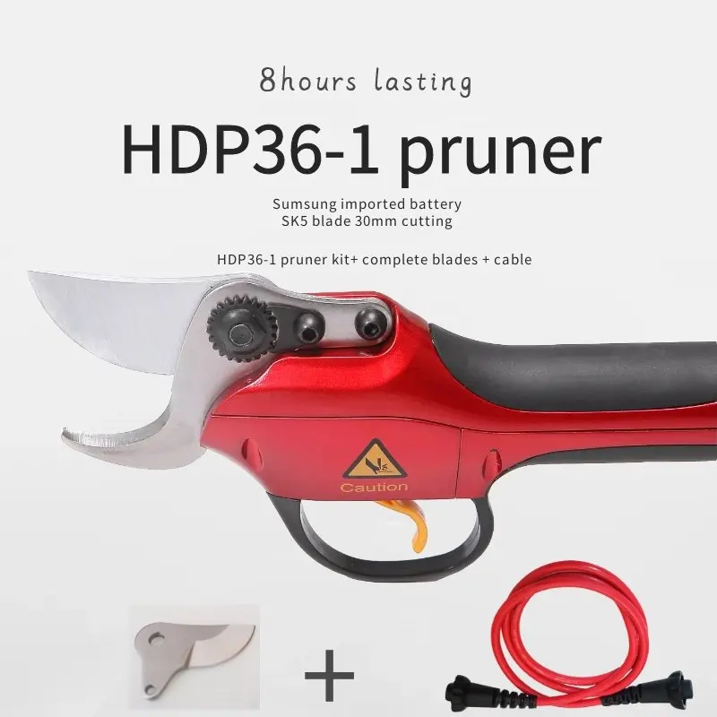 

(HDP36-1 pruner with one spare movable blade and one spare cable link) Electric Orchard and Vineyard Pruners HDP pruner