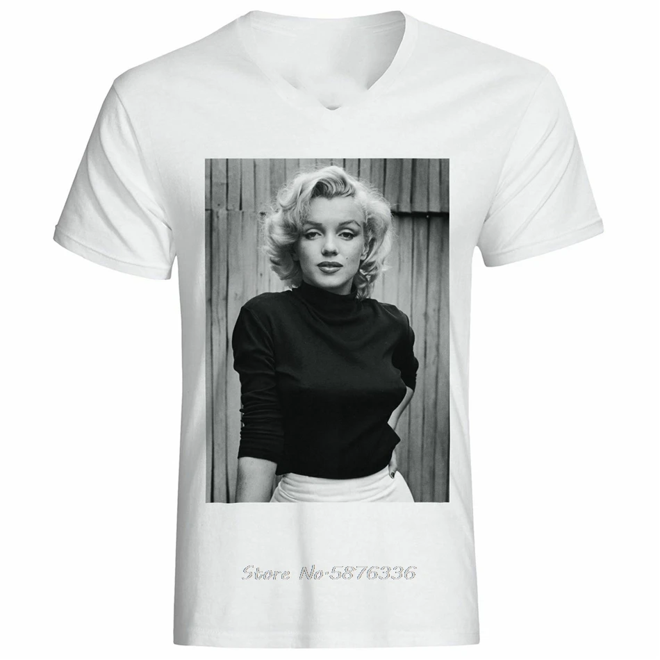 Мужская хлопковая футболка с круглым вырезом Мэрилин Монро оригинальная модная