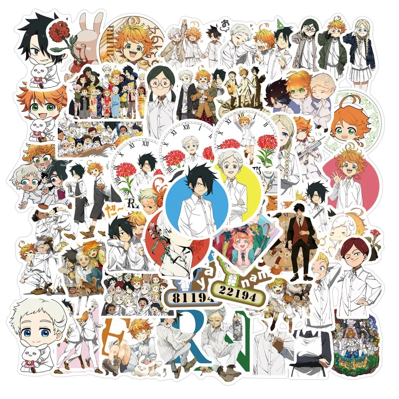 

10/30/50pcs Anime The Promised Neverland Graffiti Stickers Aesthetic for Kid Sticker Decals Toy Helmet Motorcycle Phone Case