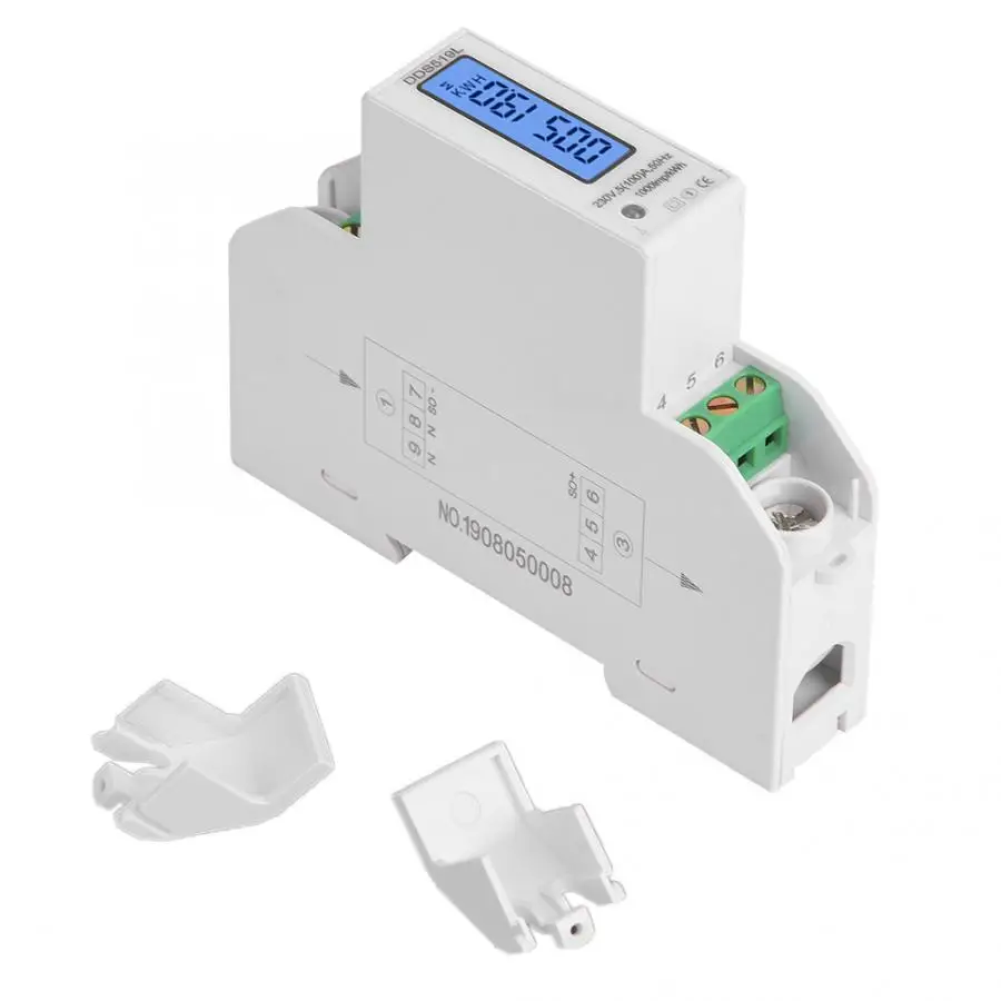 Счетчик энергии однофазный бытовой ЖК-дисплей с голубой подсветкой цифровой