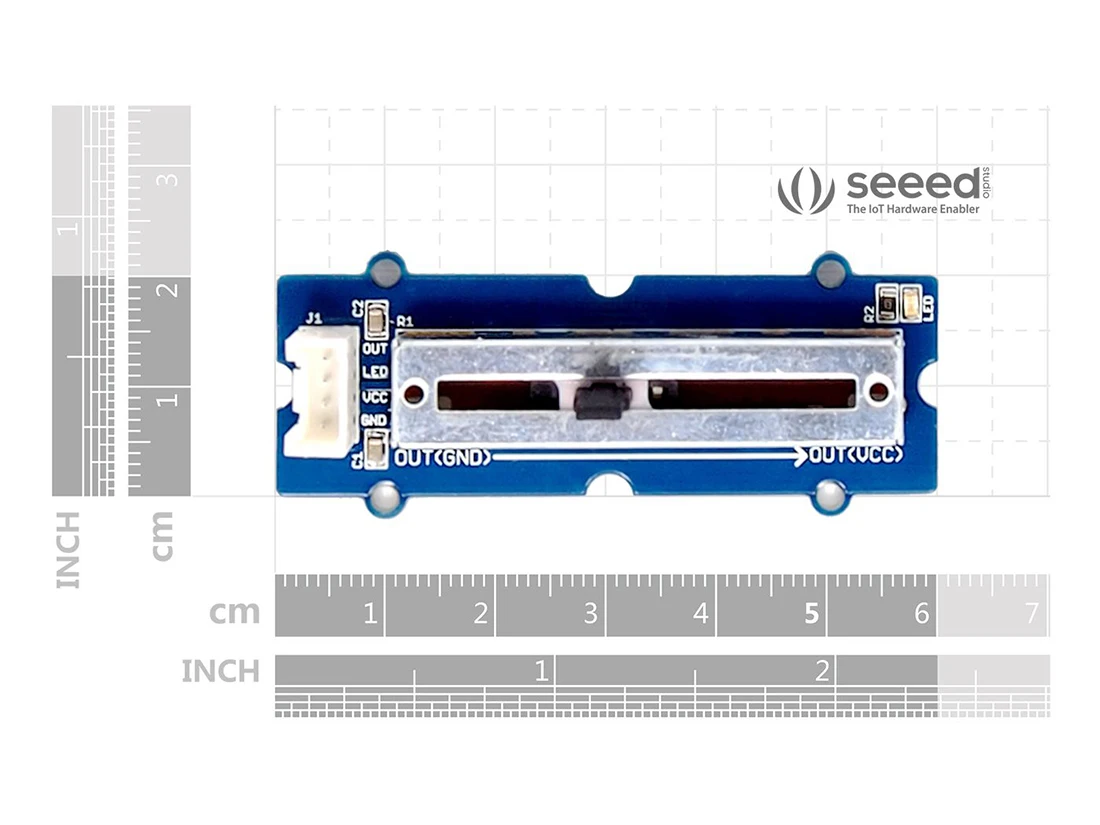 Grove - Slide Potentiometer compatible Linear resistance taper 30 mm long slide length | Компьютеры и офис