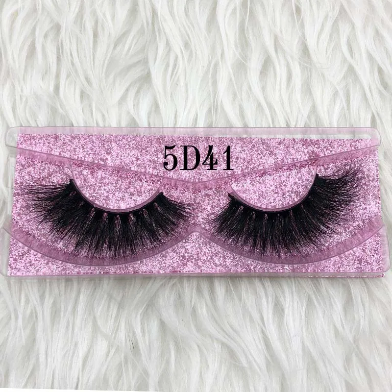 5D41 Сделайте свой собственный логотип на заказ 3D норковые ресницы 5d ресницы розовое золото блестящий чехол коробка с собственным логотипом для оптового заказа whalesale - Цвет: 5D41