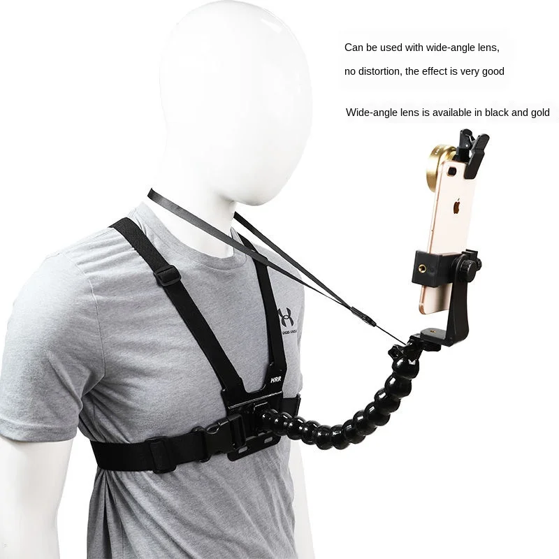 2020 mobile phone chest mount harness strap holder cell phone clip action camera adjustable straps for huawei xiaomi for iphone free global shipping