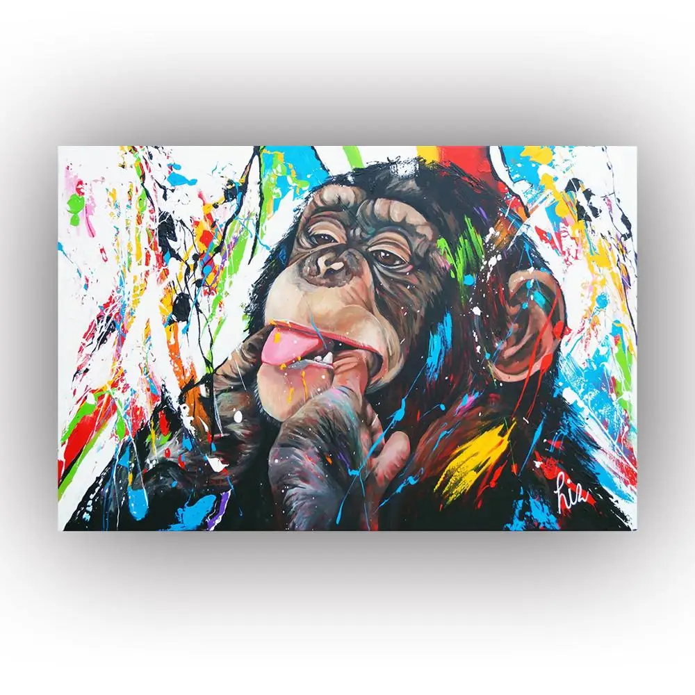 Абстрактная картина на холсте Смешное прекрасное животное орангутан HD печать изображения настенного искусства плакат Декор для детской комнаты спальни дома.