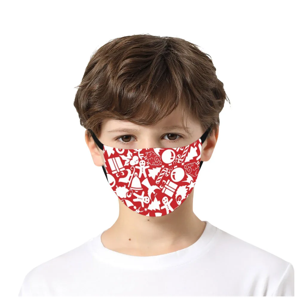 1 шт. детская Регулируемая Рождественская маска с мультяшным рисунком |