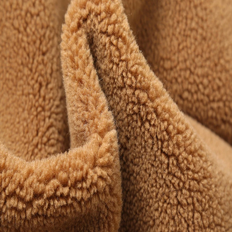 

New Boutique Wool Blends Jacket Men British Style Fleece Coat Winter Suede Jacket Male Wool Overcoat High quality