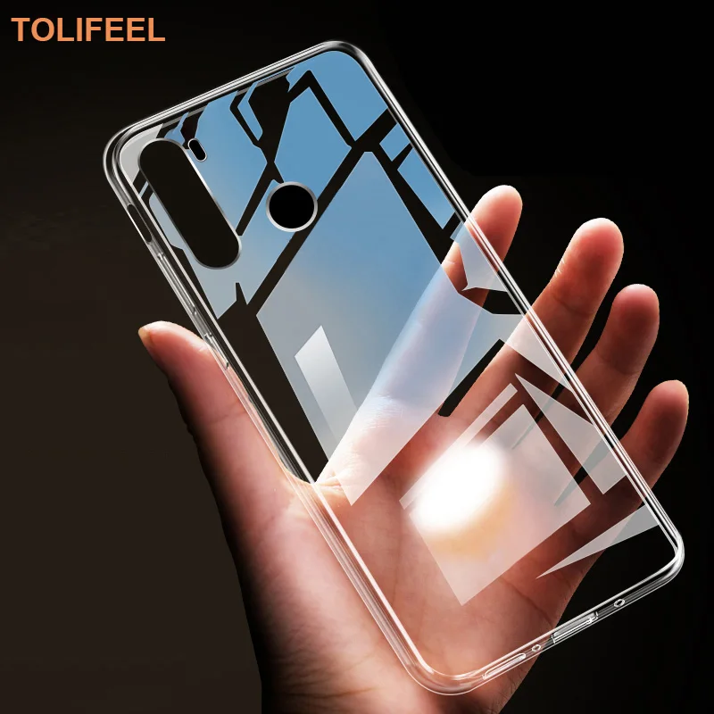 Силиконовый чехол TOLIFEEL для Xiaomi Redmi Note 8 Pro тонкий прозрачный защитный мягкий
