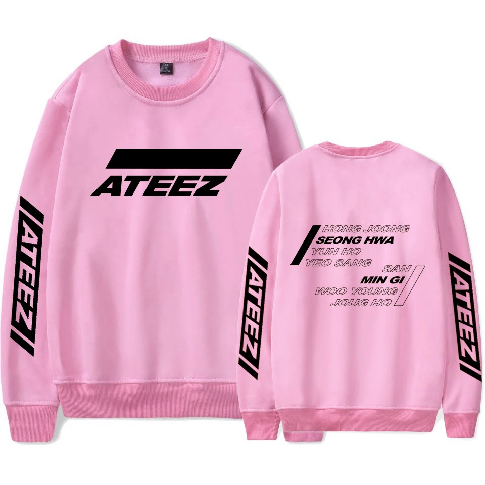 Новинка 2021 пуловеры с принтом ATEEZ толстовка круглым вырезом и альбомным
