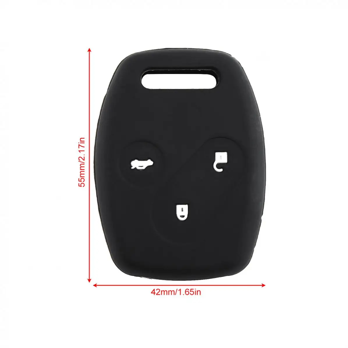 3 кнопки силиконовый чехол для ключей автомобиля с прямой пластиной протектор