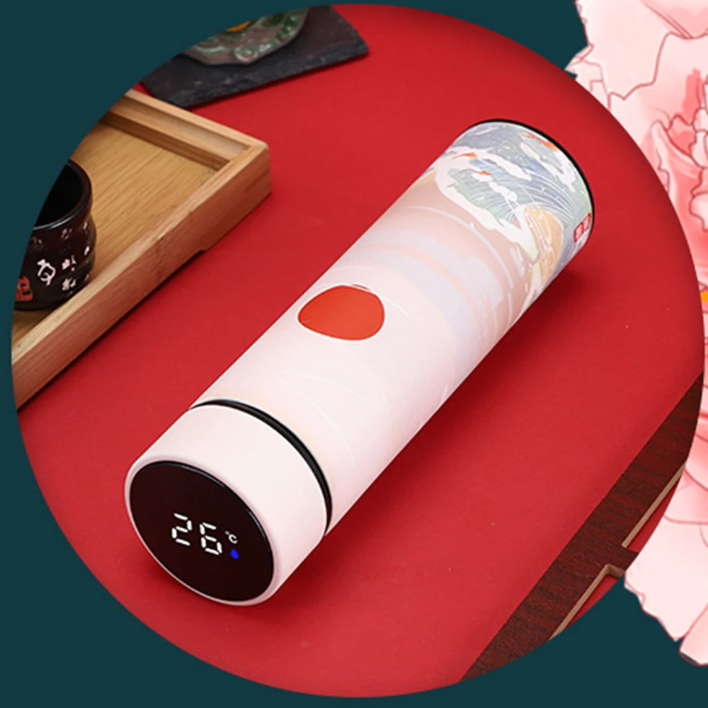 

Креативная интеллектуальная вакуумная фляжка с контролем температуры, деловая кружка из нержавеющей стали, Дорожная Спортивная портативн...