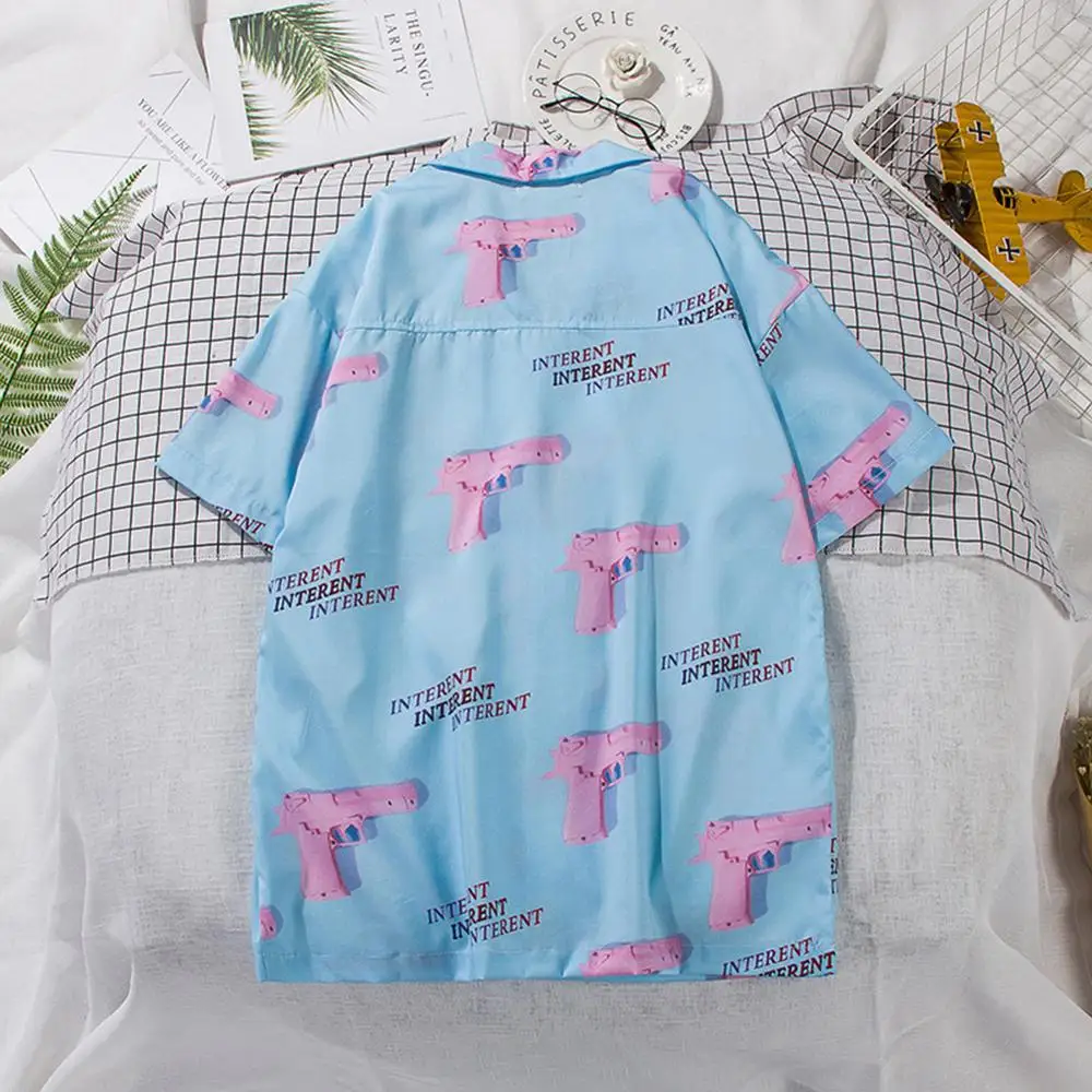 Гавайские рубашки для мужчин летние с отложным воротником уличная одежда в стиле