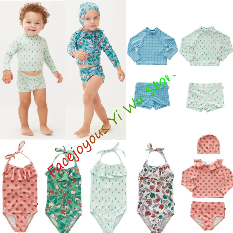 Предпродажа детский купальник 2020 oeuf ss Летний Пляжный Купальник с открытой спиной