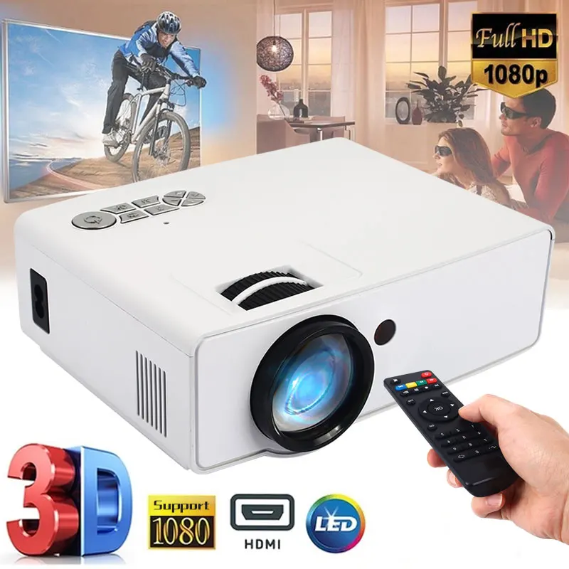 Распродажа M450 светодиодный мини проектор 1080P Full HD HDMI USB ЖК домашний кинотеатр