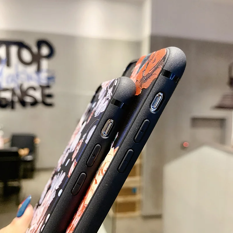 Милый 3D с тиснением и изображением узорчатый чехол для iphone X 11 Pro XS Max 8 7 6 6S Plus 9