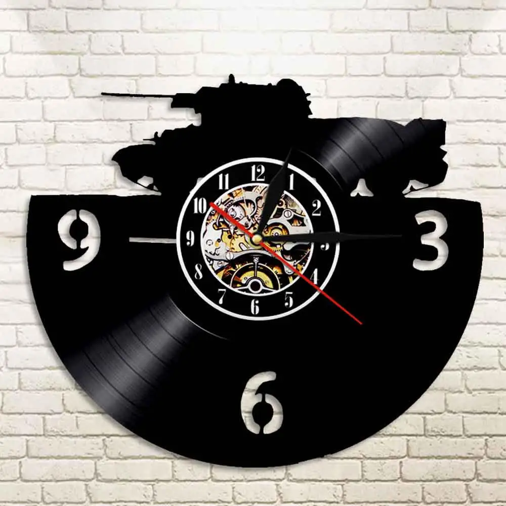 Военные военные настенные часы виниловая запись бронированные домашний декор