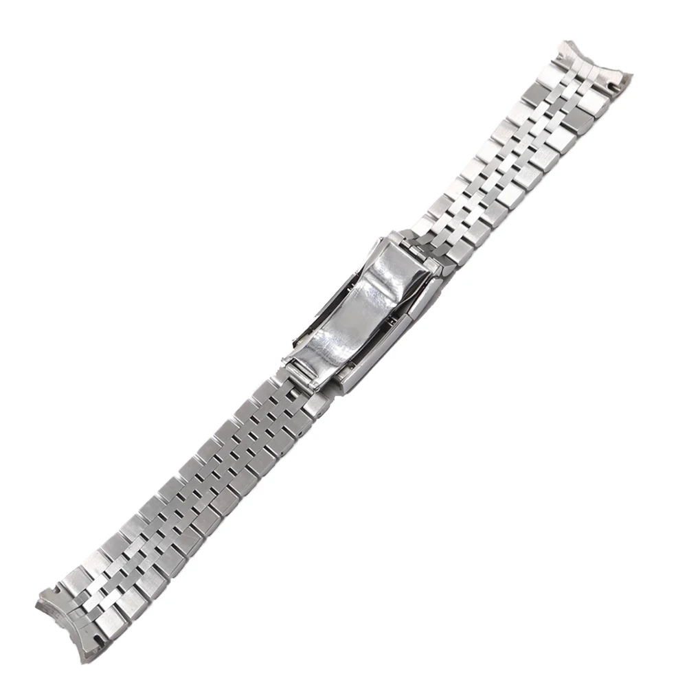 Rolamy 20 21mm Luxury 316L Stainless Steel Wrist Watch Band Bracelet Jubilee with Oyster Clasp For Rolex GMT Master II DATE JUST