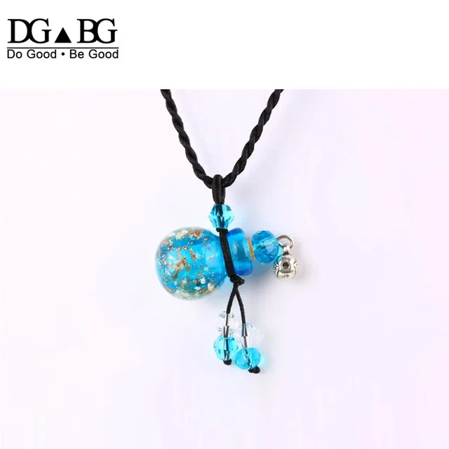 Золы урна ожерелье мини Мемориал Собака Кошка Птица похорон золотая пыль стекло