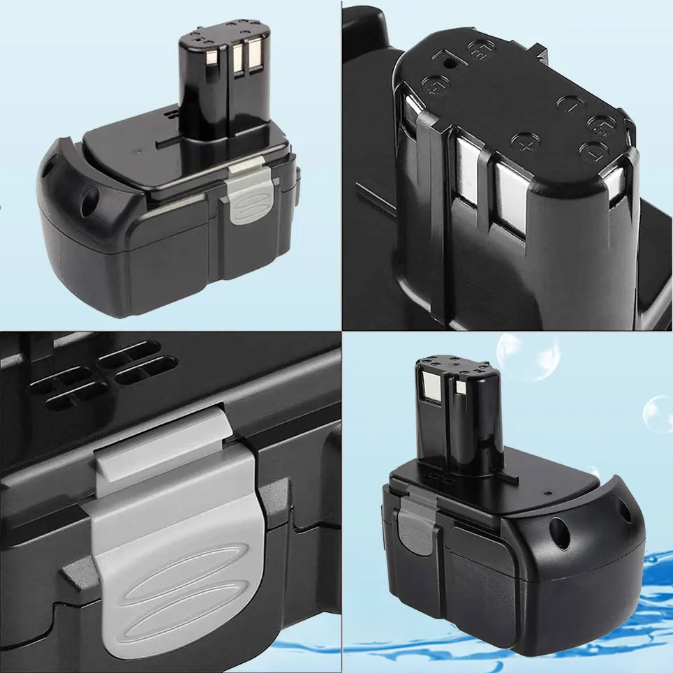 

[2 Pack] 18V Li-ion High Capacity Battery 327730 327731 326240 326241 for Power Tools Hitachi BCL1815 BCL1820 BCL1825 Pack Black