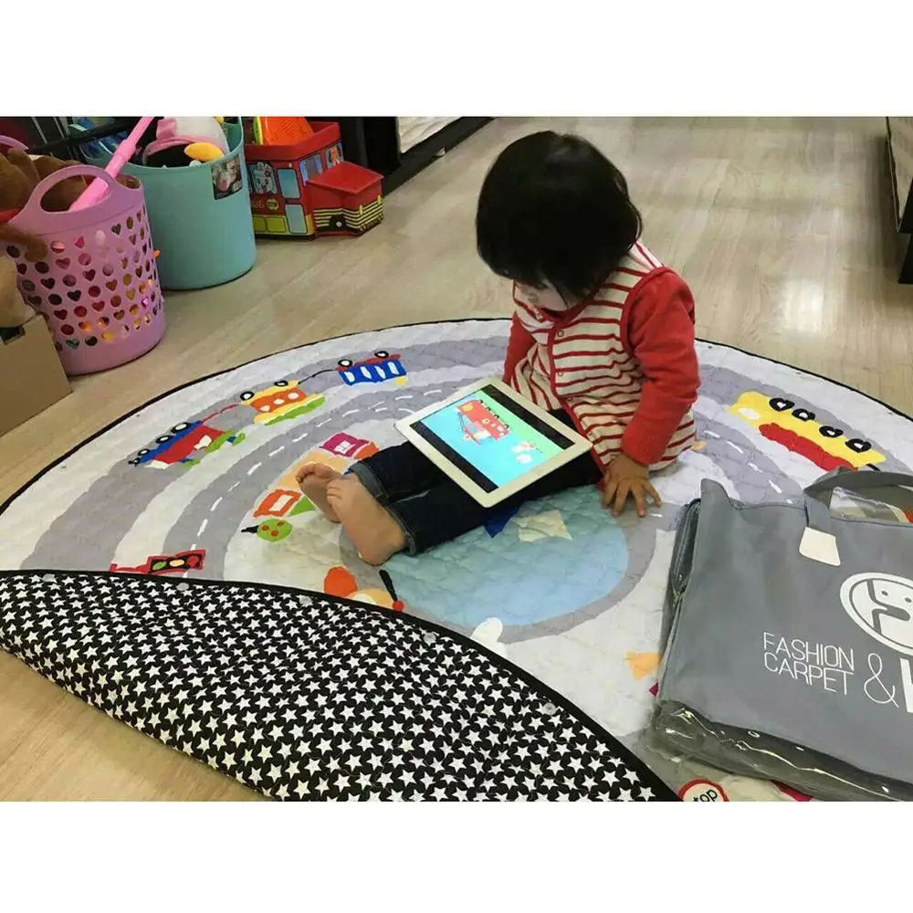 Игровой коврик круглые детские коврики для детской и портативной игрушки