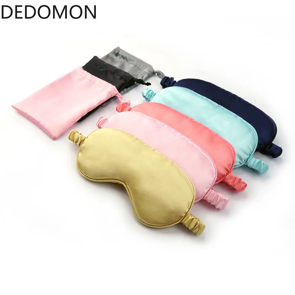 Маска для сна шелковая двухсторонняя затеняющая маска глаз повязка на глаза