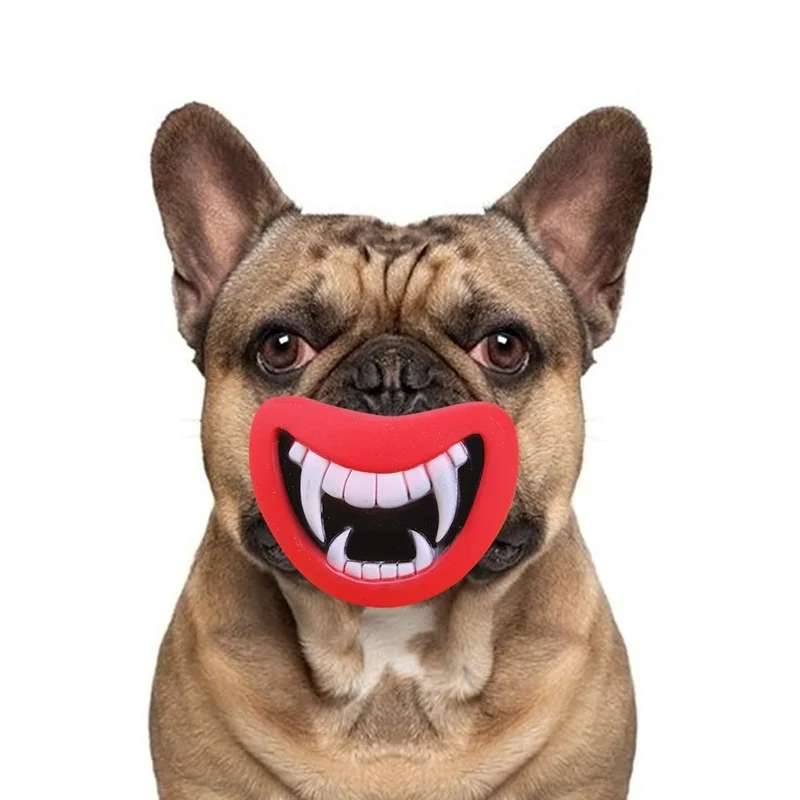 

Durable Safe Funny Squeak Dog Toys Devil Lip Sound Dog Playing Chewing Puppy Bark Toy Training Pet Supplies