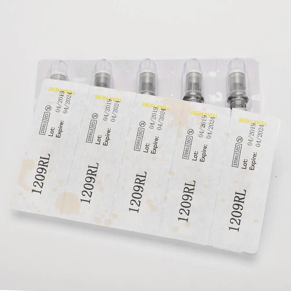 HobbyLane 10pcs Revolution Tattoo Needle Disposable Semi-Permanent Makeup Eyebrow Pen Machine Supply 9RL 16*8.5*1.8cm | Красота и