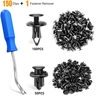 push type bumper fasteners rivet clips 2 sizes universal auto clips for bumperreplacement fastener removal kit150pcs clip