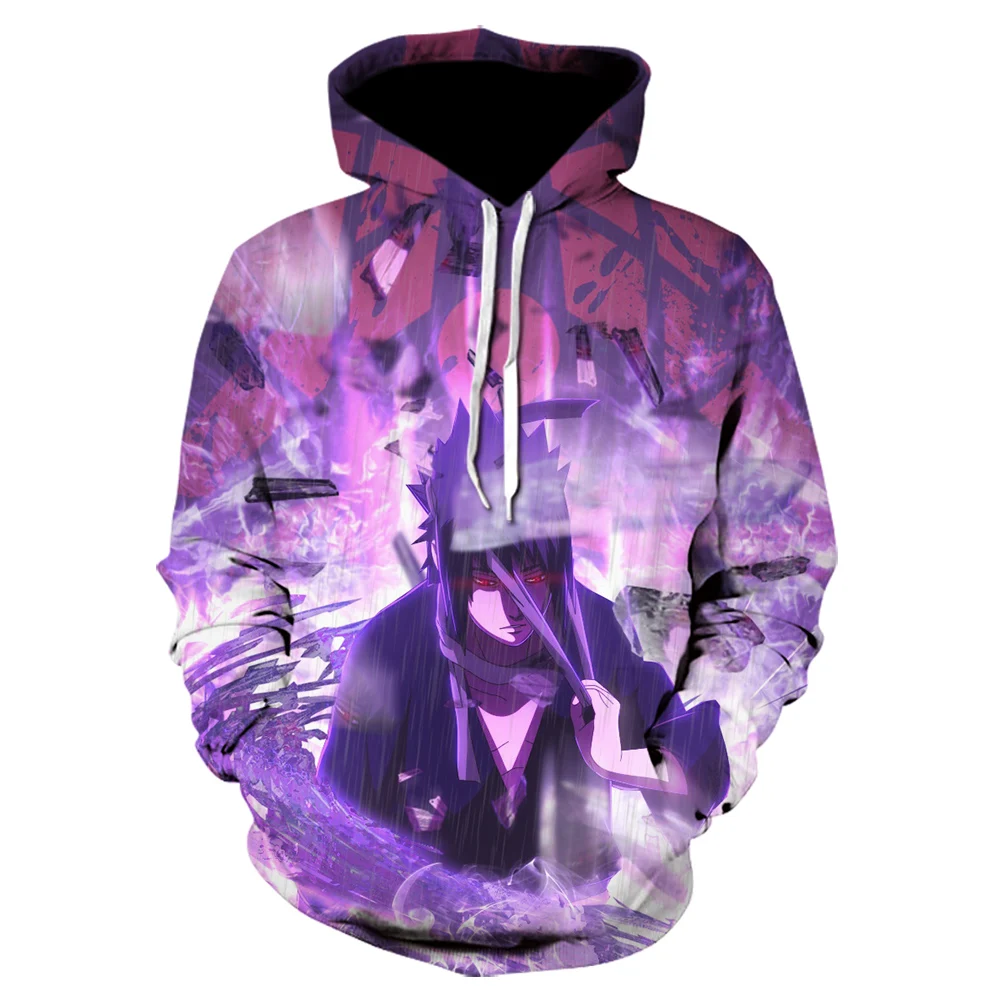 Толстовка с капюшоном/Пот Harajuku Niubi Naruto милый топ унисекс уличная одежда Uchiha Sasuke