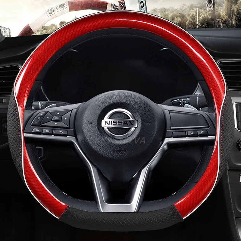 

D Форма чехол рулевого колеса автомобиля из искусственной кожи + выхлопной трубы из углеродного волокна для космического аппарата изгой спо...