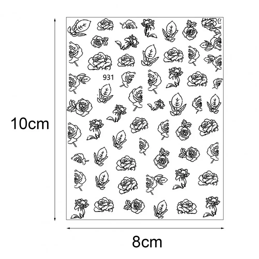 

Flowers Letters Rose 3D Stickers For Nails Sticker Set Decals Art Tip Accessories Decoration Manicure Love Design Charms Styling