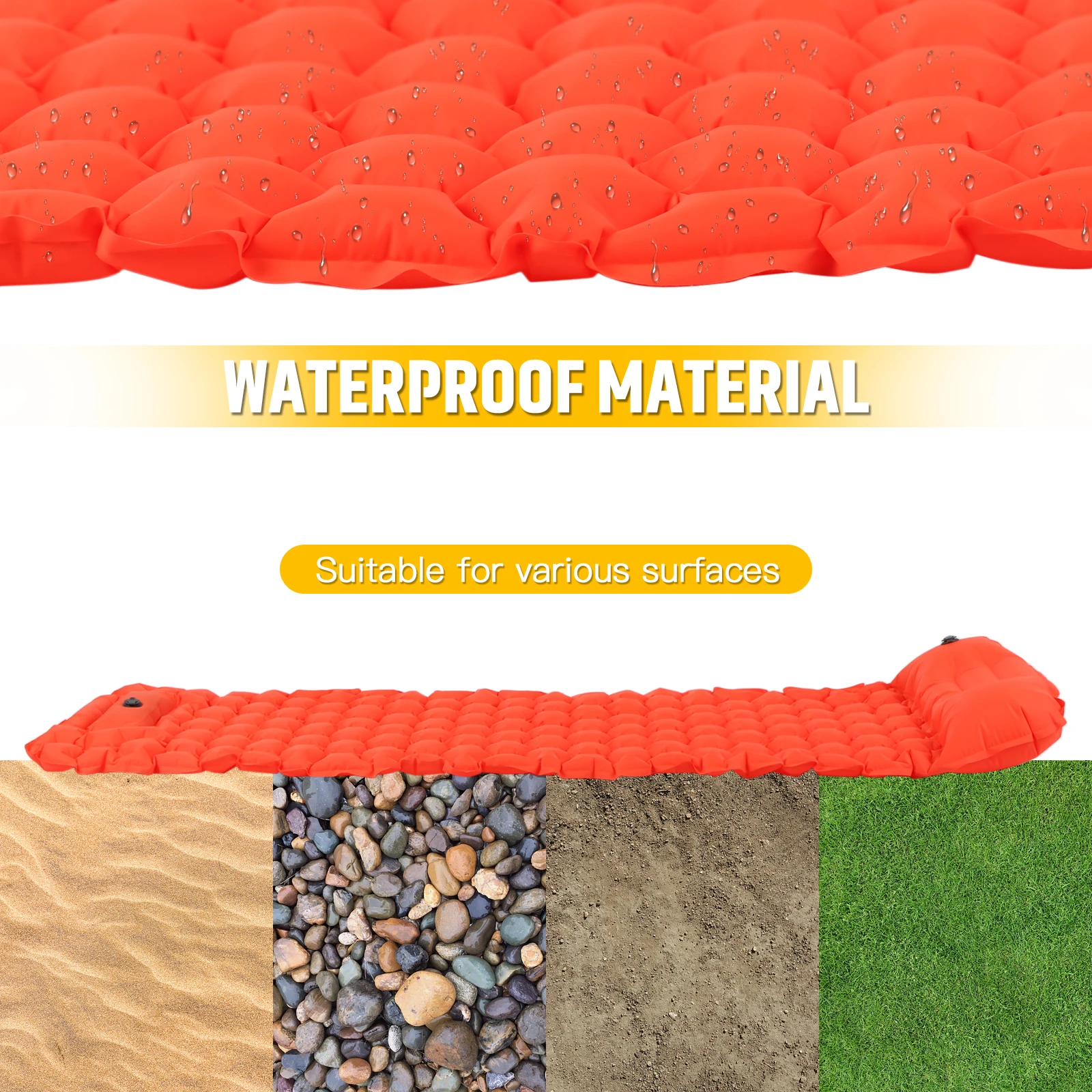 comprar Almofada De Dormir Inflável Esteira Com Travesseiro Pé Bomba Colchão De Ar Para Mochila Caminhadas Viajar Almofada De Acampamento