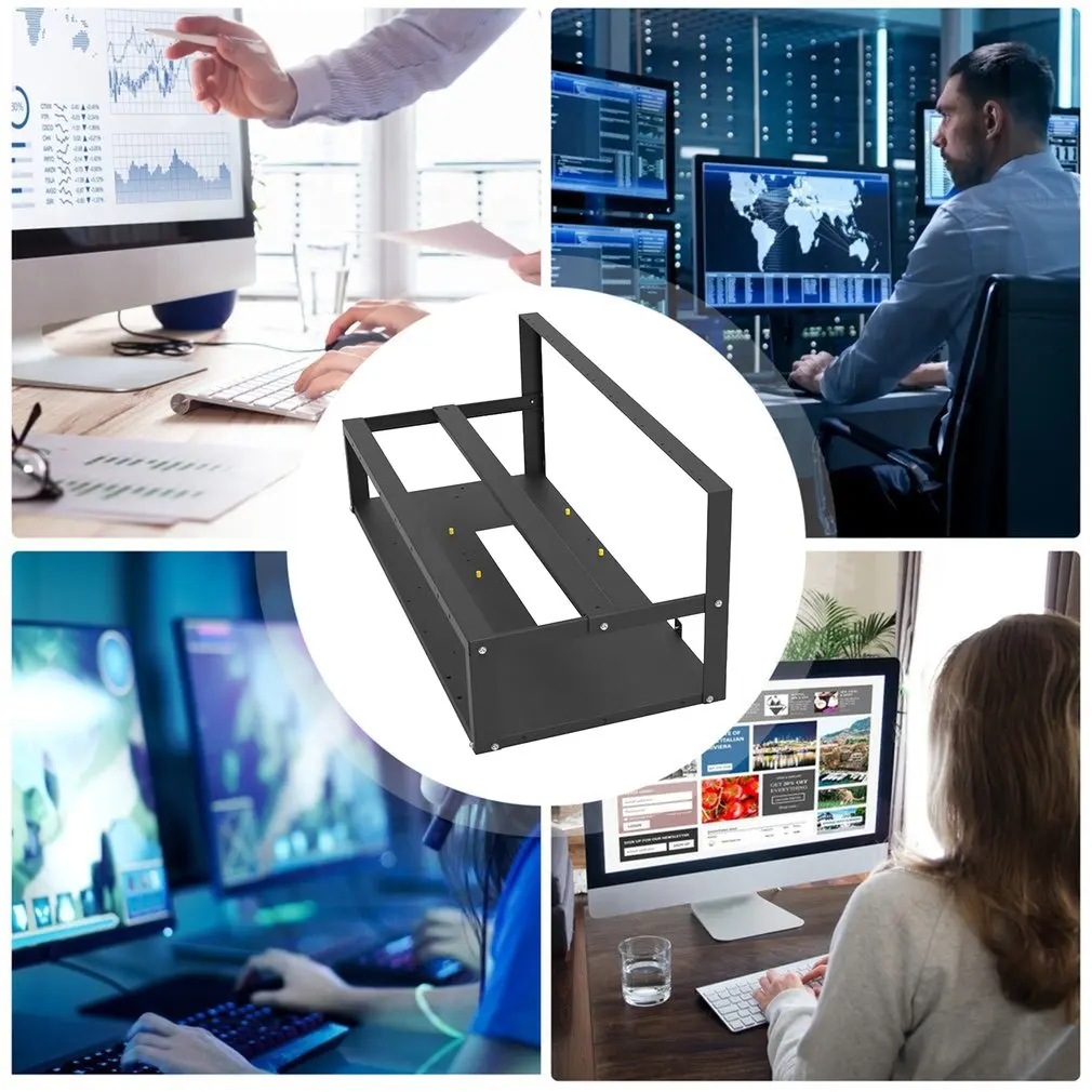 

6 GPU 8 GPU Open-pit Mining Machine Frame Case Mining Coin Ring Support Bracket Case Frame Transfer Mining Rack
