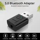 Автомобильный комплект беспроводной аудиоадаптер USB Bluetooth передатчик приемник с кабелем 3,5 мм AUX для ТВ наушников смартфонов MP3-плееров