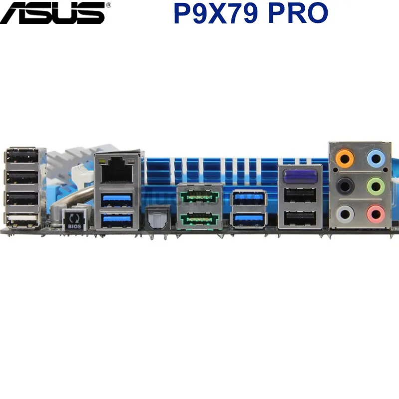 ASUS P9X79 PRO 100% Оригинальный настольный X79 X79M 2011 разъем LGA Core i7 LGA2011 DDR3 64 Гб PCI-E 3 0